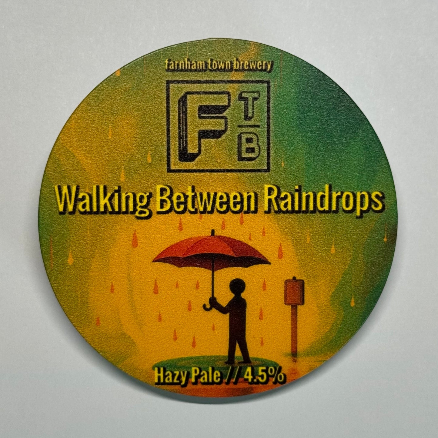 Walking Between Raindrops - Keg Badge